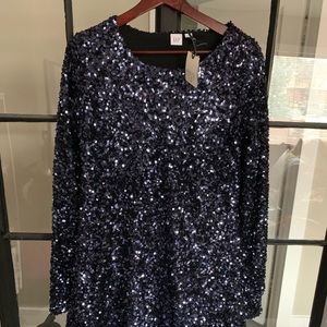 GAP Lace Long-sleeve Mini Dress